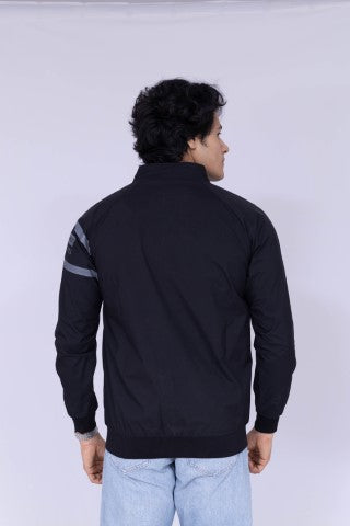 Black Olive & White colour block jacket