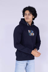 Rock Radio Typography Navy hoodie