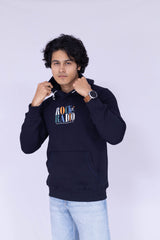 Rock Radio Typography Navy hoodie
