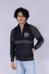 Repeat multi-colour block windcheater jacket