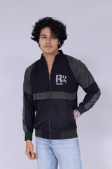 Repeat multi-colour block windcheater jacket