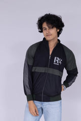 Repeat multi-colour block windcheater jacket