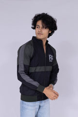 Repeat multi-colour block windcheater jacket