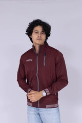 Maroon wind cheater jacket
