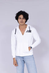 Explorer white printed jacket