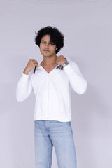 Explorer white printed jacket