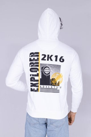 Explorer white printed jacket