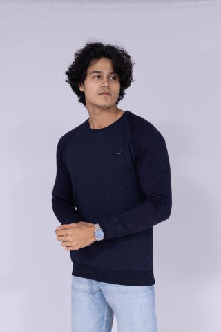 Classic dark blue full sleeve sweatshirt