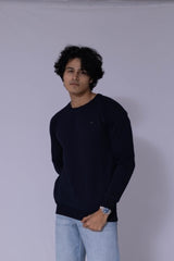 Classic dark blue full sleeve sweatshirt