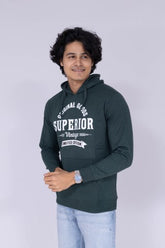 Superior typography grey hoodie sweatshirt