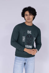 Skull Olive Green Sweatshirt