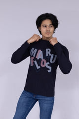 Black full sleeve bold print full sleeve T-Shirt