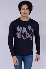 Black full sleeve bold print full sleeve T-Shirt