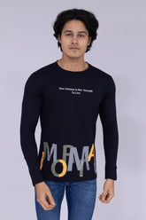 Immortal typography black round neck T-shirt