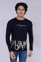 Immortal typography black round neck T-shirt