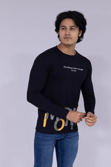 Immortal typography black round neck T-shirt