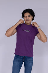Positive attitude purple T-shirt