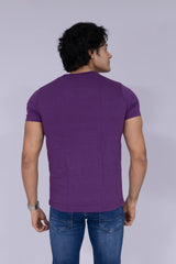 Positive attitude purple T-shirt