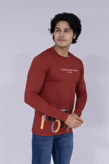 Immortal typography Rusty Red round neck T-shirt