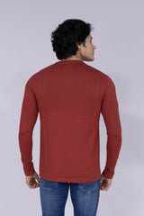 Immortal typography Rusty Red round neck T-shirt