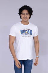 Break rules white T shirt