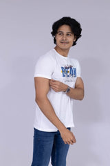 Break rules white T shirt