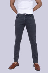 Faded charcoal grey narrow fit stretchable jeans