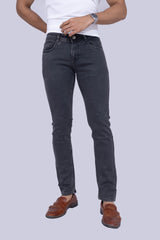 Faded charcoal grey narrow fit stretchable jeans