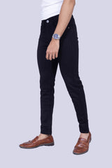 Knit Denim Jet Black Regular fit Jeans