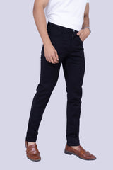 Knit Jet Black Narrow fit Jeans