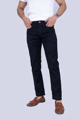 Knit Jet Black Regular fit Jeans