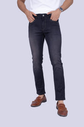 Knit Grey Black Narrow Fit Jeans
