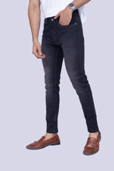Knit Grey Black Narrow Fit Jeans