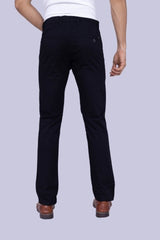 Black Regular Fit Cotton Chinos