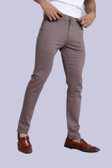 Light Brown Regular Fit Cotton Chinos