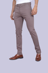 Light Brown Regular Fit Cotton Chinos