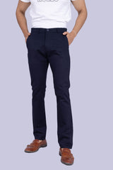 Deep Navy Regular Fit Cotton Chinos
