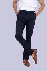Deep Navy Regular Fit Cotton Chinos