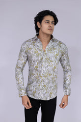 Multi-colour abstract print shirt for men