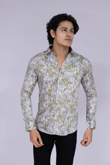Multi-colour abstract print shirt for men