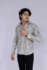 Multi-colour abstract print shirt for men