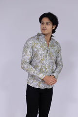 Multi-colour abstract print shirt for men