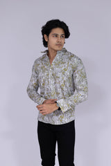 Multi-colour abstract print shirt for men