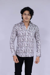 All over print detail shirt for men