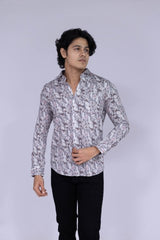 All over print detail shirt for men