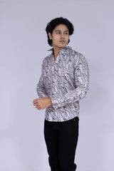 All over print detail shirt for men