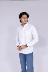 Classic solid white shirt