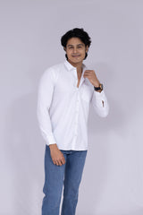 Classic solid white shirt