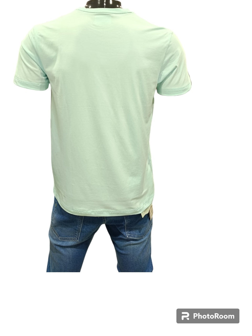 Printed Round Neck VSB-SJRN Print Aqua T shirt