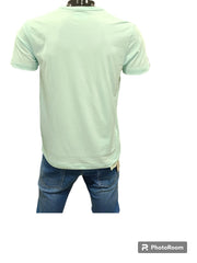 Printed Round Neck VSB-SJRN Print Aqua T shirt